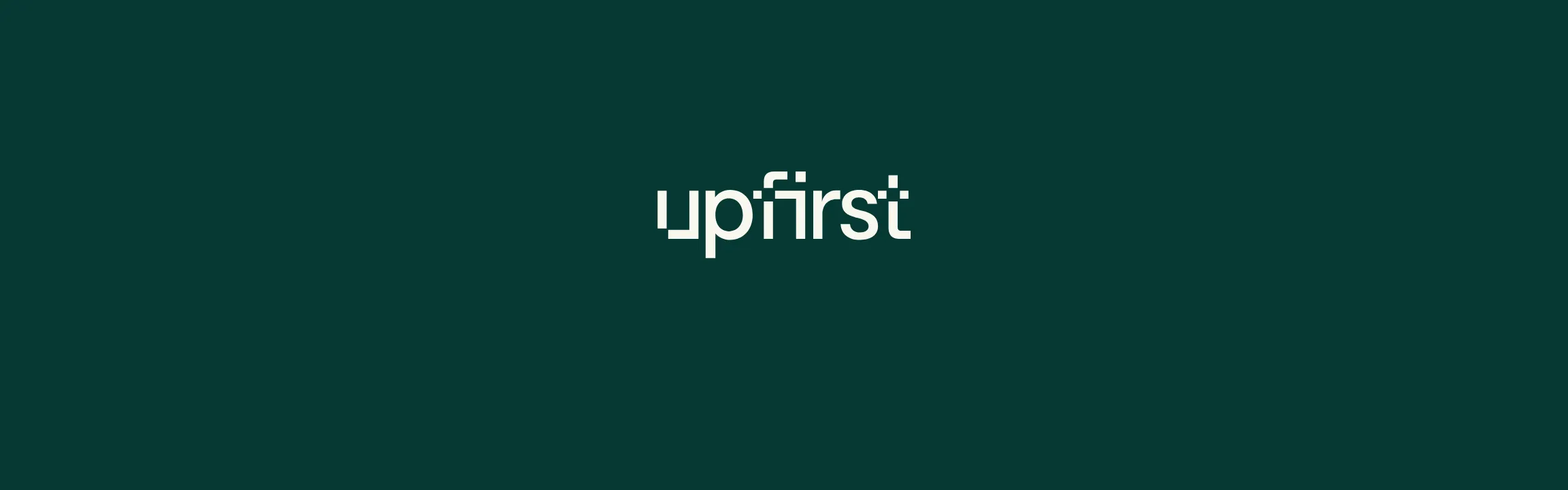 Upfirst logo and branding